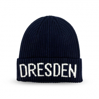 Dresdner Eislöwen - Mütze Grobstrick - navy - DRESDEN