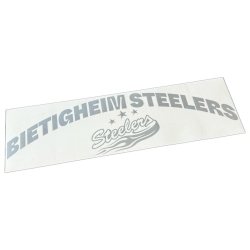 Steelers - Autoaufkleber - Schriftzug+Logo - grau - 70cm