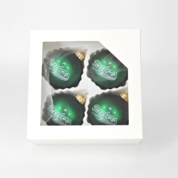 Steelers - Weihnachtskugeln - 4er Set - 6cm - hellgrün