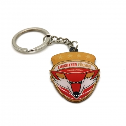 Lausitzer Füchse - Schlüsselanhänger - Metall - Logo/Kontur